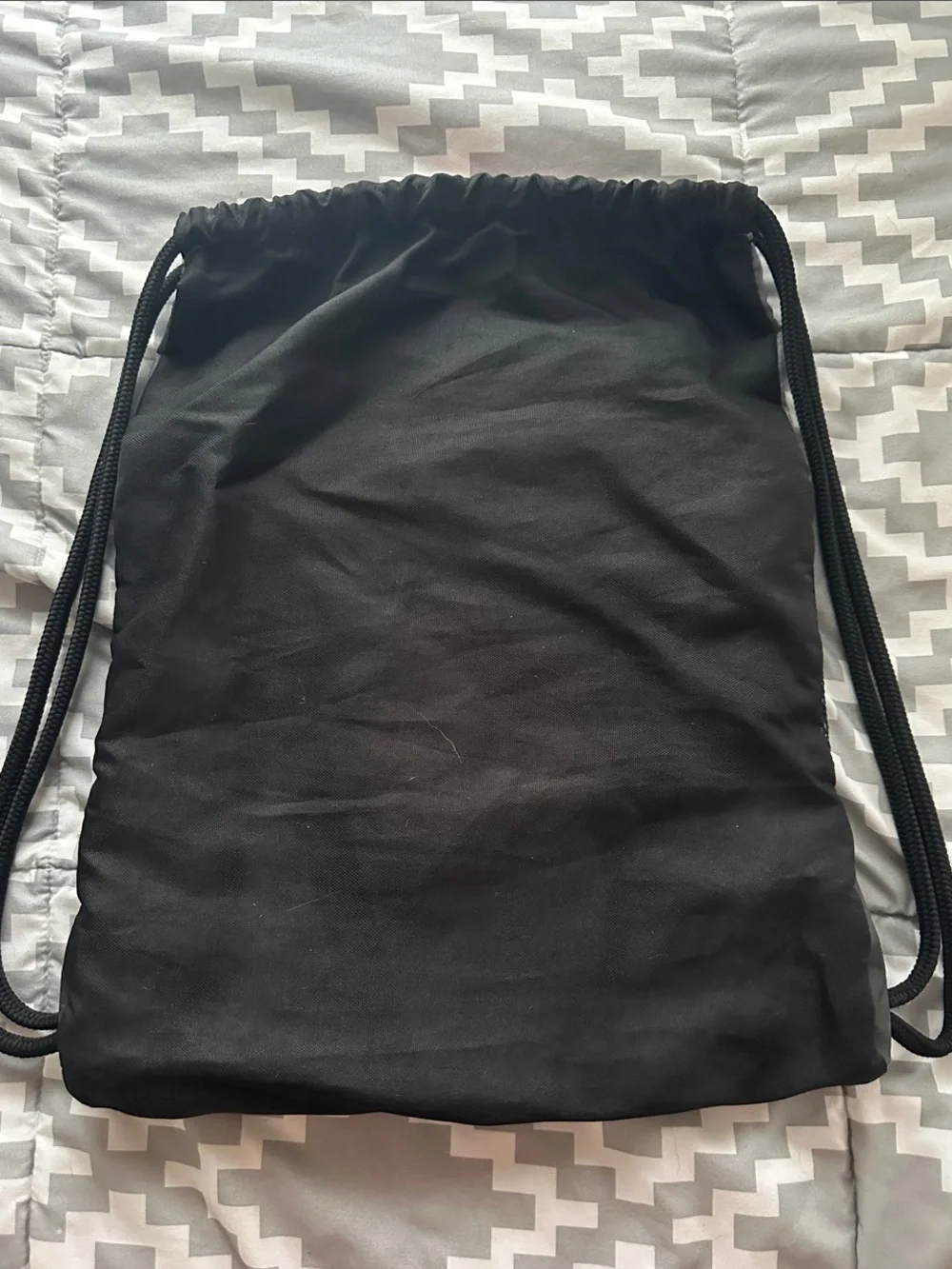 adidas Red, Gray and Black Drawstring Backpack with Front Zip Pocket - Picture 2 of 3